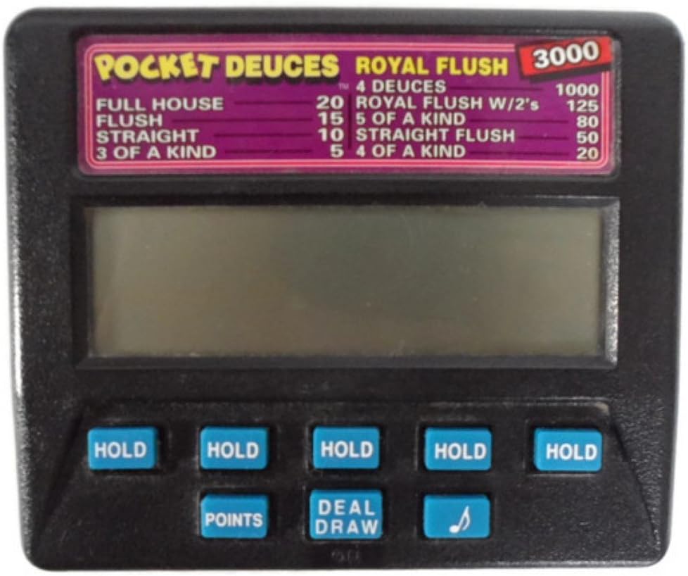 Pocket Deuces ROYAL FLUSH 3000 Radica Electronic Handheld Poker Model 1315