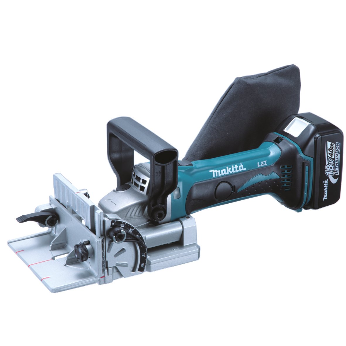 Makita DPJ180RMJ 18V Li-Ion LXT Biscuit Jointer Complete with 2 x 4.0 Ah Li-Ion Batteries and Charger Supplied in A Makpac Case