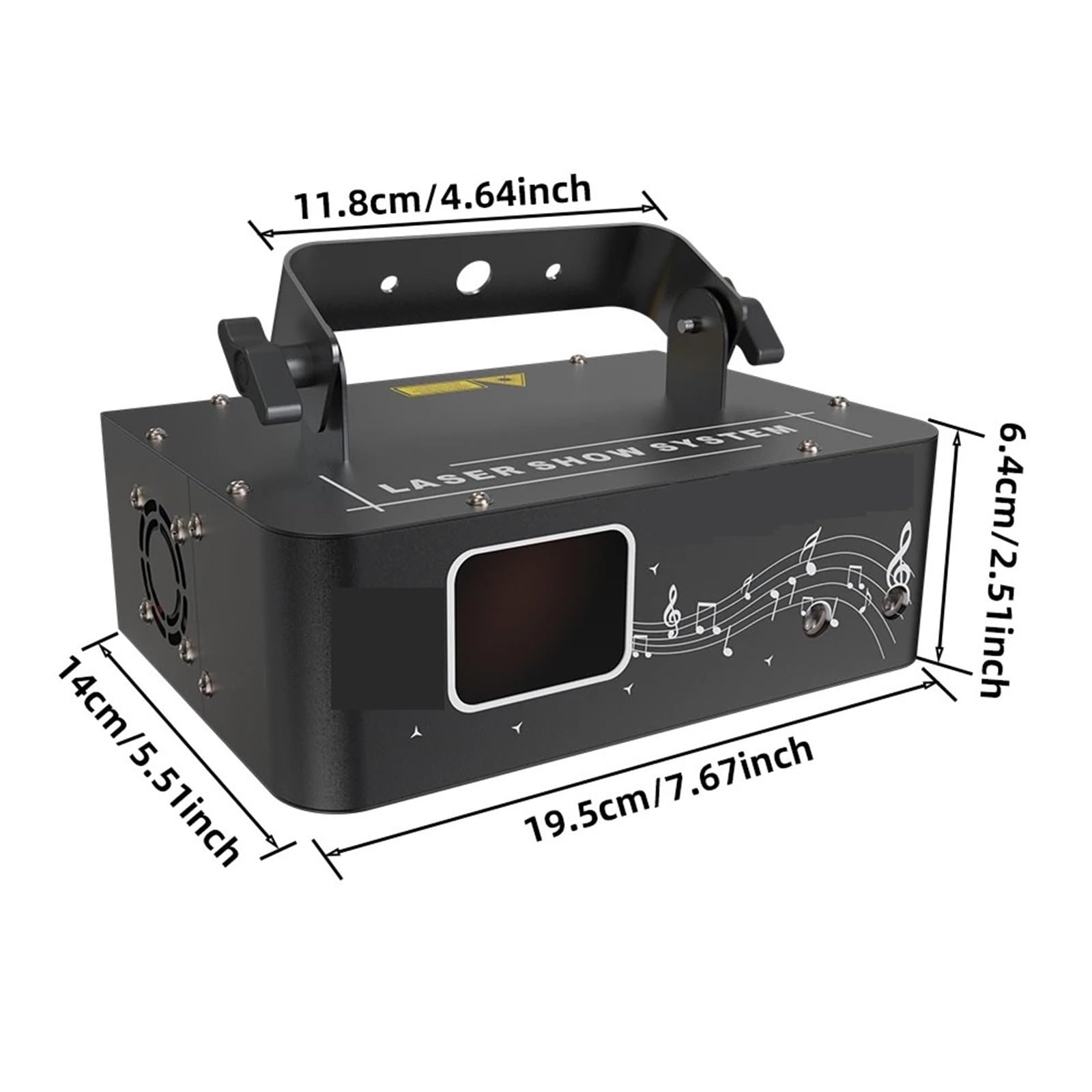 Bühnenlichter 500 MW RGB-Laserstrahllinienscanner RG-Muster 2-in-1-Projektor DJ Disco Urlaub Party Hochzeit Bar DMX Bühnenbeleuchtungseffekt(Without Remote)