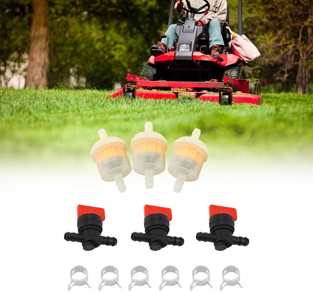 Fuel Gas Tank Shut Off Valves + Filters + Clamps Parts Lawnmower Accessory Plastic for Garden Brush Cutter Lawnmower Agricultural Use