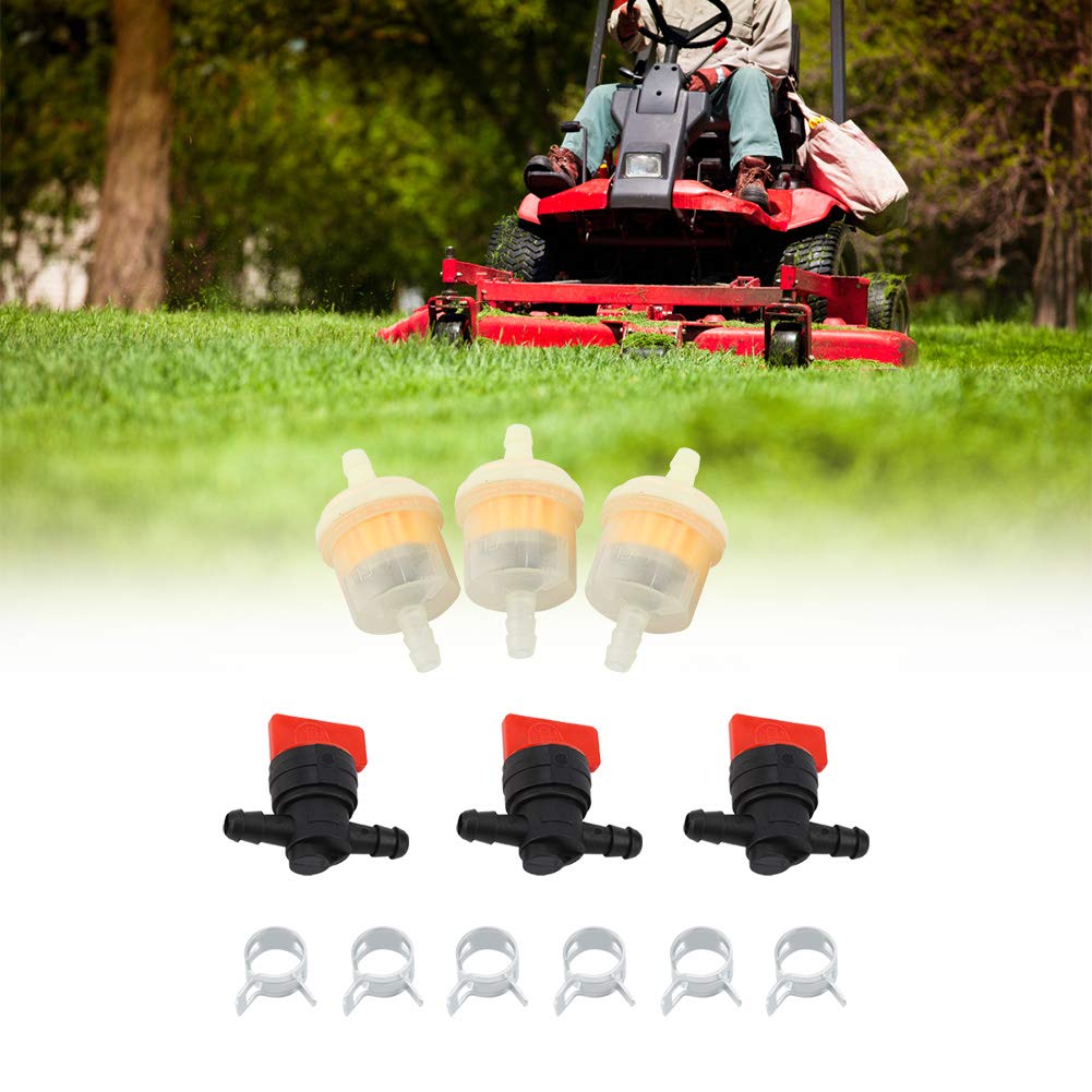 Fuel Gas Tank Shut Off Valves + Filters + Clamps Parts Lawnmower Accessory Plastic for Garden Brush Cutter Lawnmower Agricultural Use