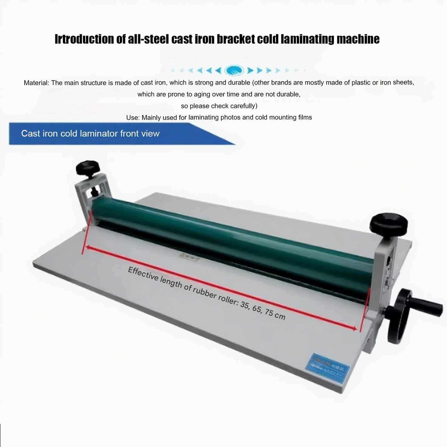 Manuelle Rolllaminiermaschine 350mm Heiß- und Kaltlaminiermaschine für Poster, Werbefotos und Buchhüllen