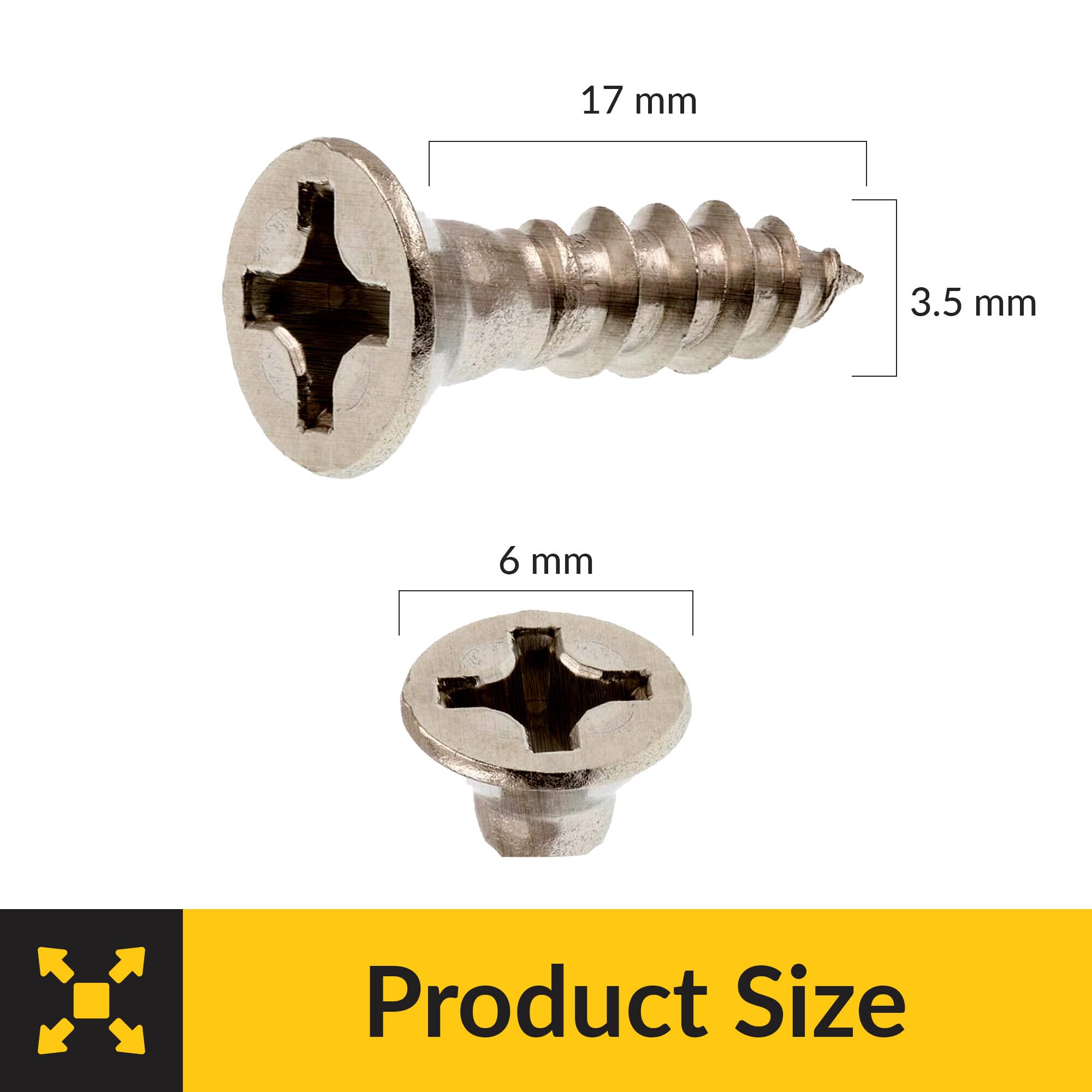 Brixwell SRW215569201 Wood Screw, Flat Head Countersunk Pack of 1000