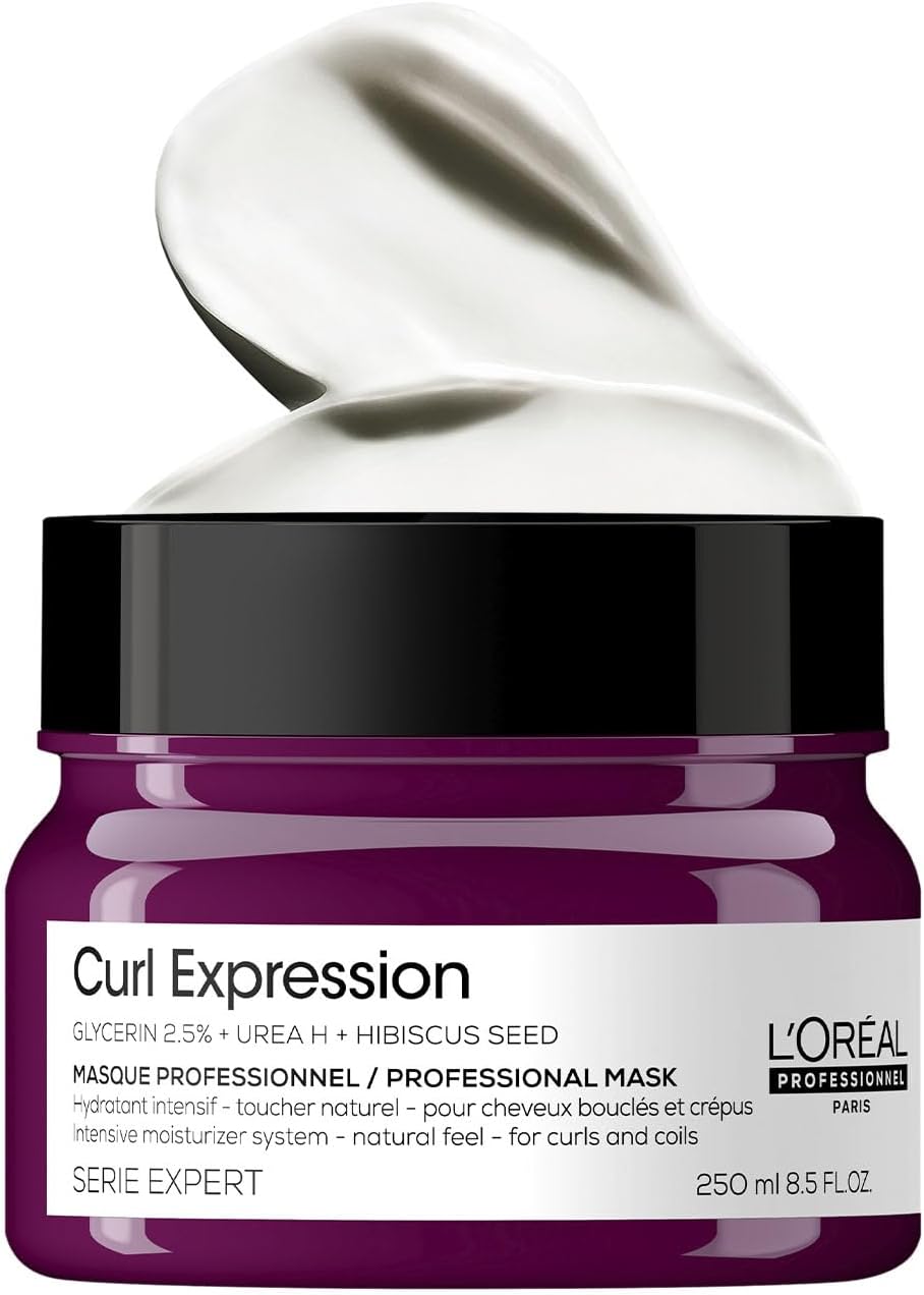 - L'Oréal Professionnel Curl Expression Intense moisturizer Mask 250 ml | Deeply hydrates and de-tangles curls and provides intense moisturization | With Glycerin, Urea H & Hibiscus seed.