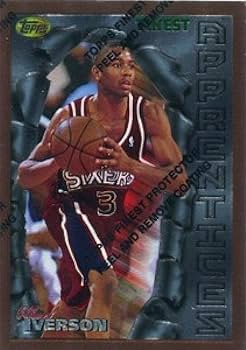 その他 Allen Iverson rc auto topps Allen Iverson Signed 1996-97 Topps Rookie Card PSA Auto 10