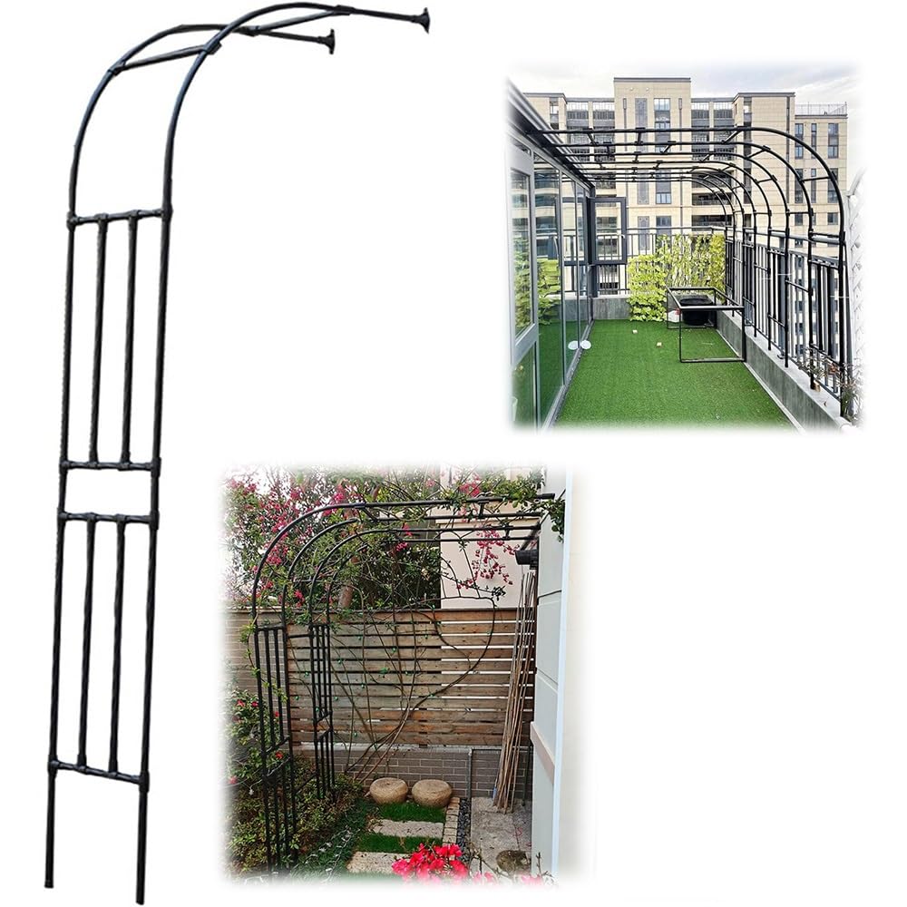 Arco de jardín de 150 x 240 cm en formato de medio arco para plantas de patio