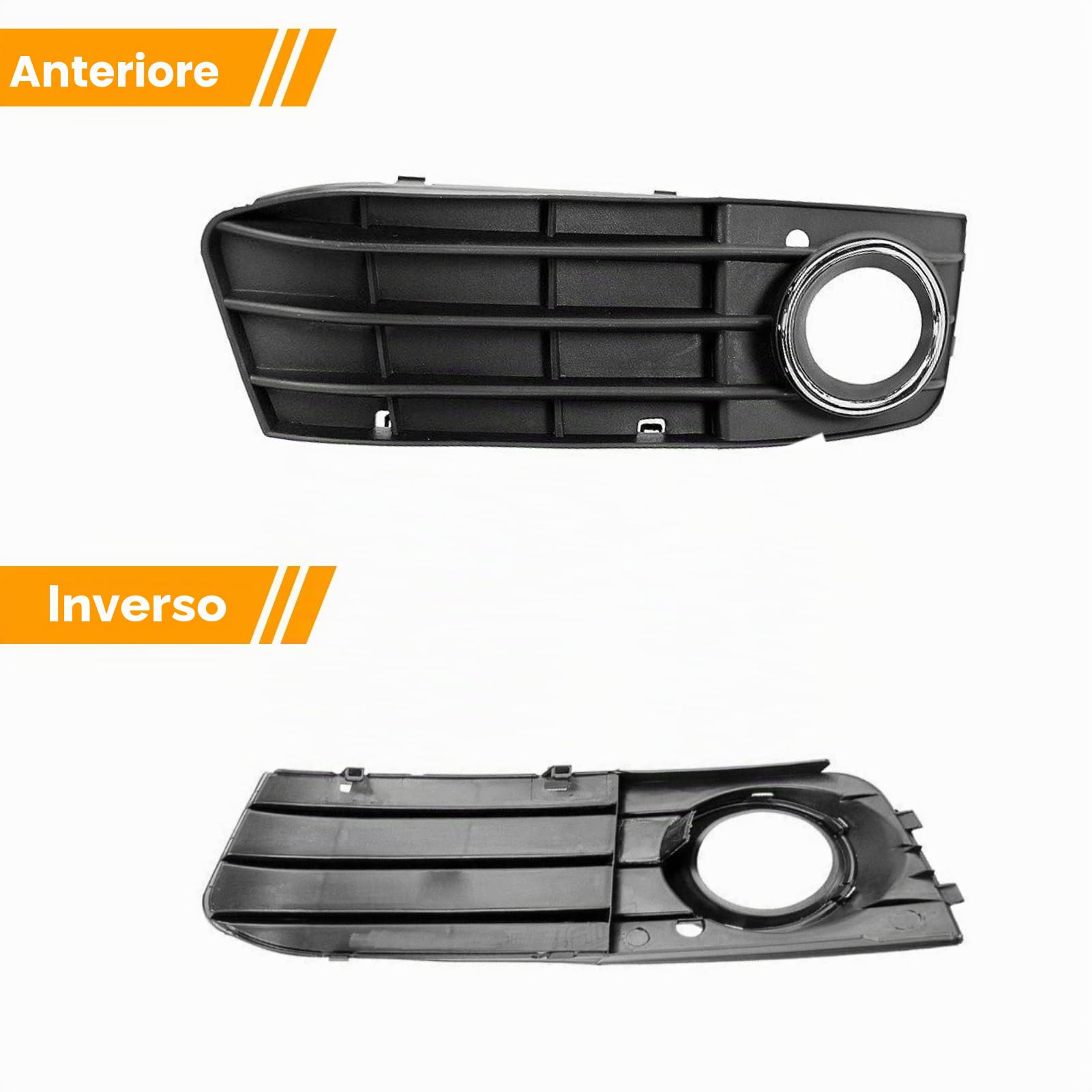 TTCR-II 2 PCS Compatibile con Audi A4 B8 8K Copertura Fendinebbia 2009-2011 - Copri Griglia Sinistra + Destra 8KD807681/8KD807682 Paraurti Antinebbia-B