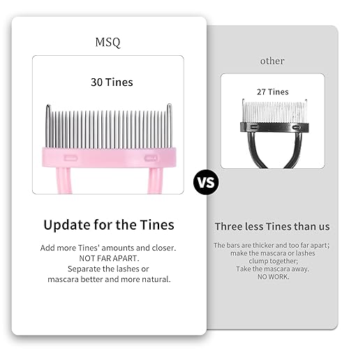 Miniatura 6 de Separador de peine de pestañas MSQ cepillo de pestañas y peine separador de pestañas con cubierta de peine diseñado arco cepillos cosméticos