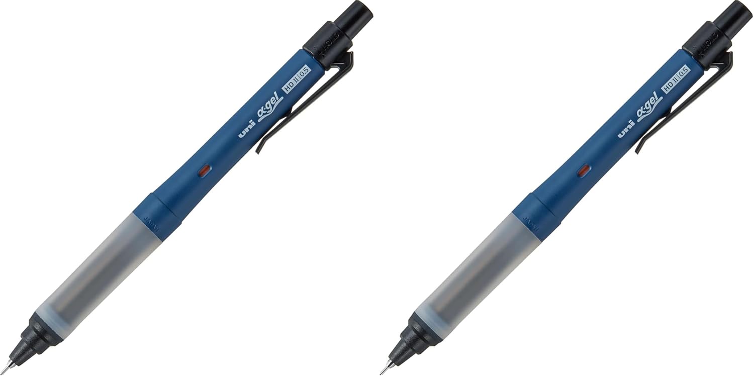 Uni Alpha-Gel Switch Mechanical Pencil, 0.5 mm, Navy Body (M51009GG1P.9) (Pack of 2)