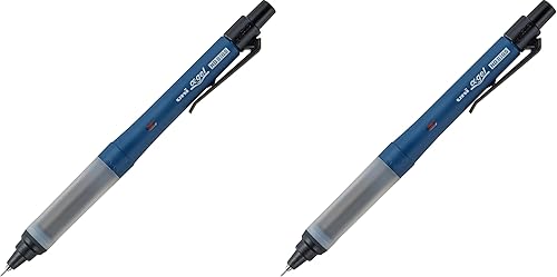 Miniatura 8 de Uni Alpha Gel Switch - Lápiz mecánico de 0.020in, cuerpo azul marino con adhesivo Kanji LOVE