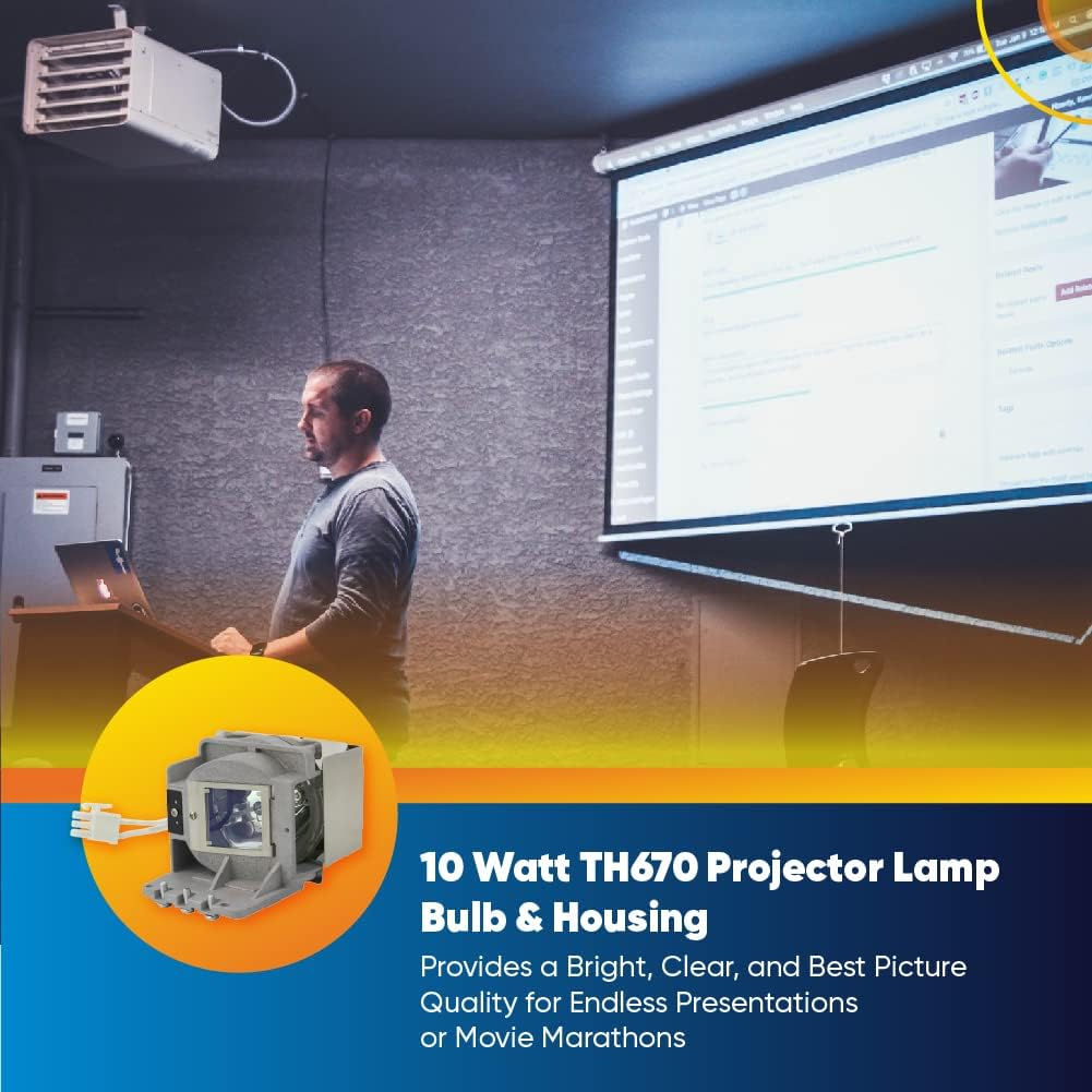 Technical Precision Replacement Projector Bulb for Benq TH670 Lamp 210 Watts Projector Lamp Bulb & Housing - 1 Unit
