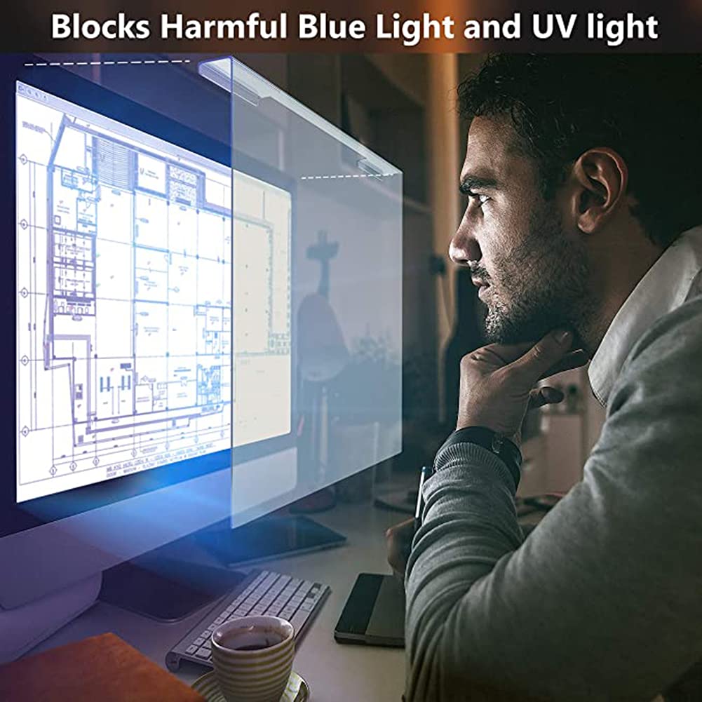 Filtre Anti-lumière Bleue Amovible sans Bulles Panneau de Protection d'écran Anti-éblouissement Anti-rayonnement et Anti-Rayures pour écran d'ordinateur 23-25 ​​",23inch(524 * 306mm)