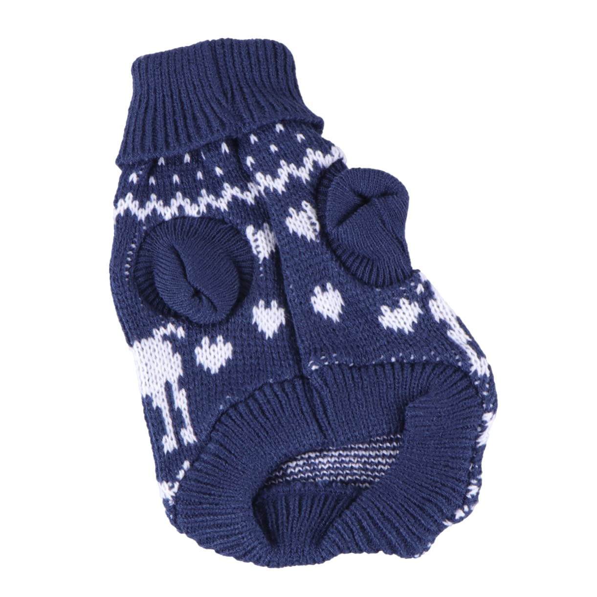 minkissy 3stücke Weihnachtlicher Hundepullover Für Kleine Hunde Dehnbarer Winterpullover Mit Schneeflocken Und Rentierdesign Für Festliche Anlässe Blau