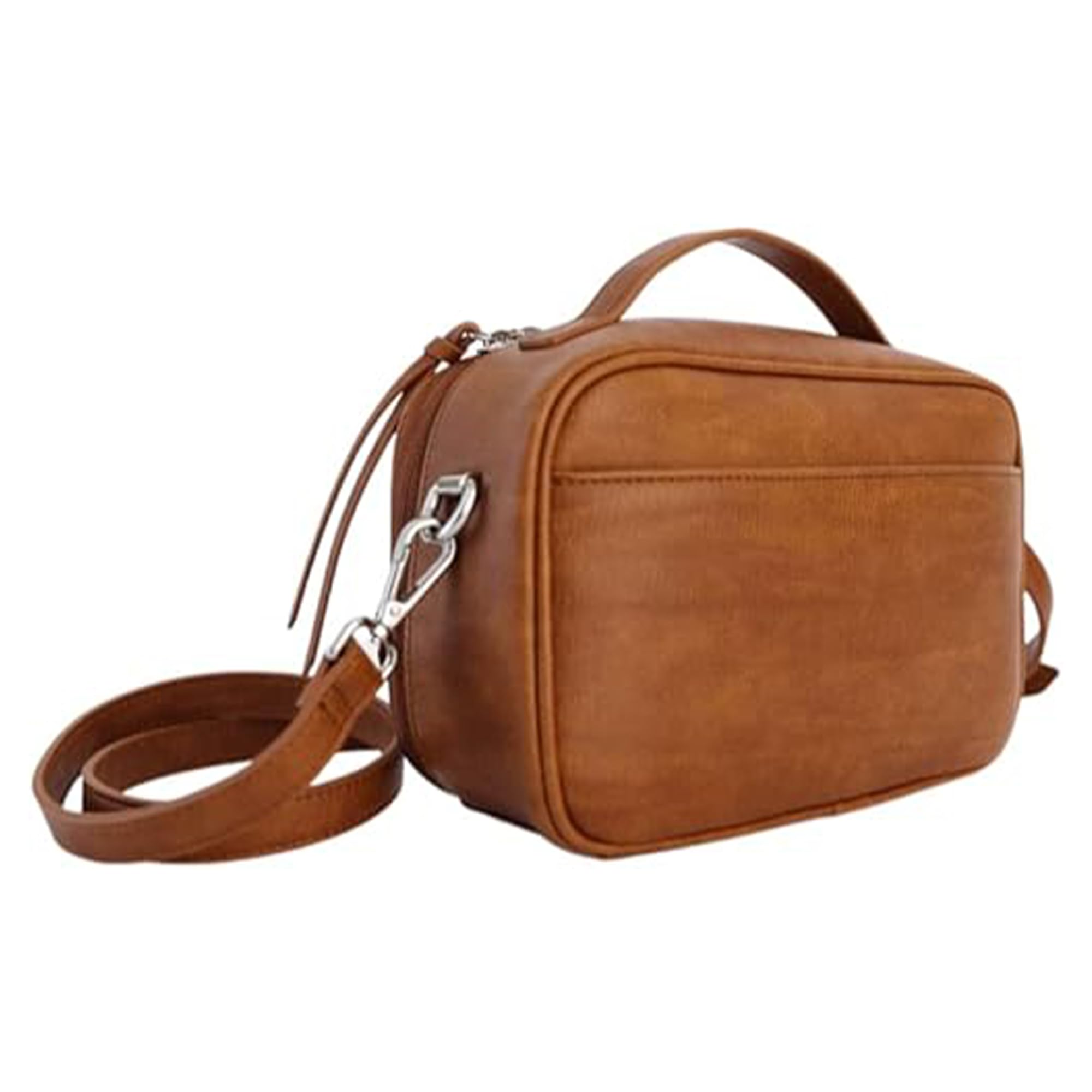 Citi Collective Wickeltasche Clutch – stilvolle und umweltfreundliche vegane Lederlösung für Eltern unterwegs, Vintage Tan