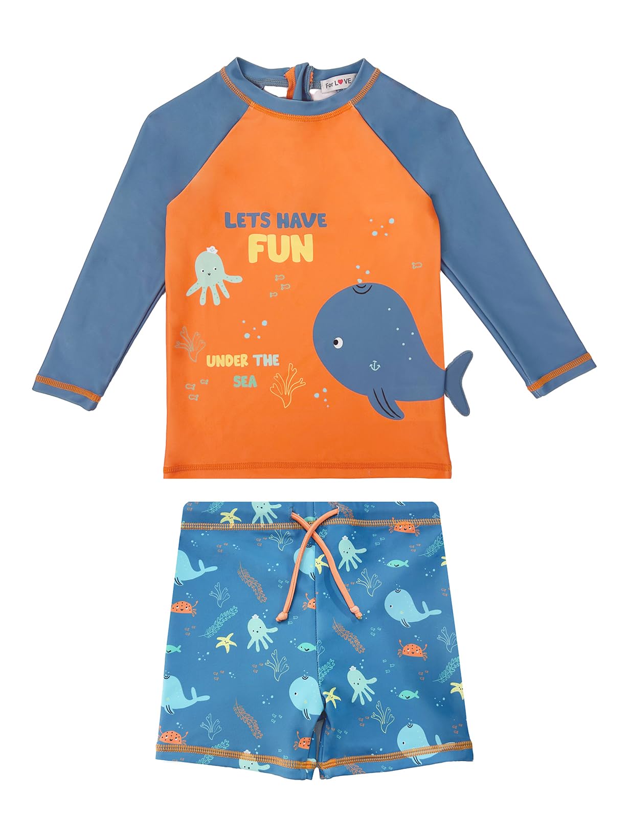 weVSwe Traje De Baño para Bebé Protección UV UPF 50+ Traje De Sol para Bebés Camisa Trunk Conjunto De Trajes De Baño De Secado Rápido Traje De Baño para Niños Pequeños 0-6 Años