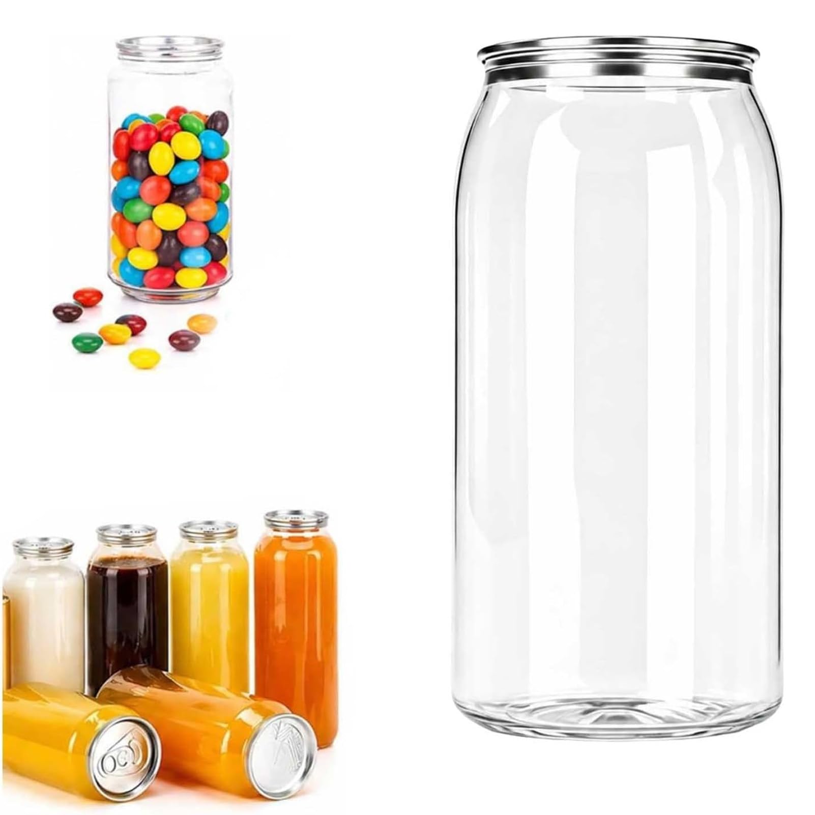 Pnpaea Sealable Plastic Can Sealing Cups with Aluminum Lids,200-Pack, Leak-Proof Juice Bottles, with Can Sealer Machine,for Smoothies, Boba,Iced Coffee 250ml