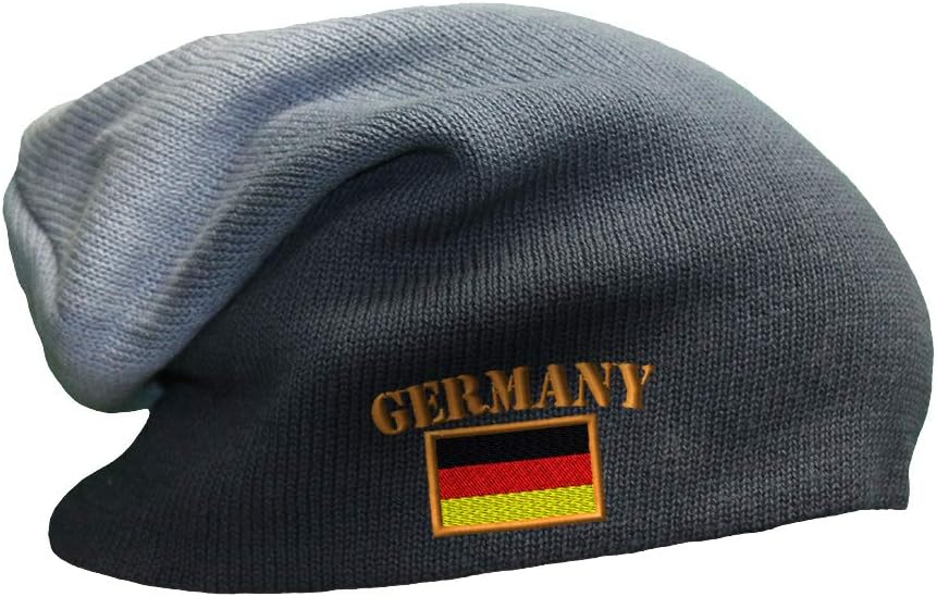 Speedy Pros Slouchy Beanie for Men Germany Flag Embroidery Flags Winter Hats Women Skull Cap