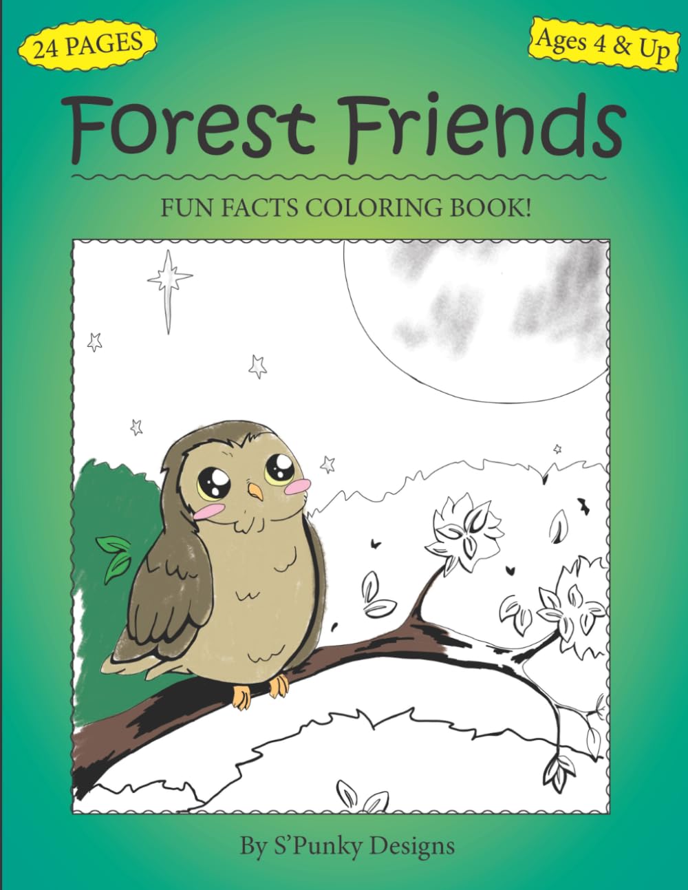 Forest Friends Coloring Book: A Simple, Easy and Educational coloring book for kids, teens and adult with animals. (Coloring Friends)