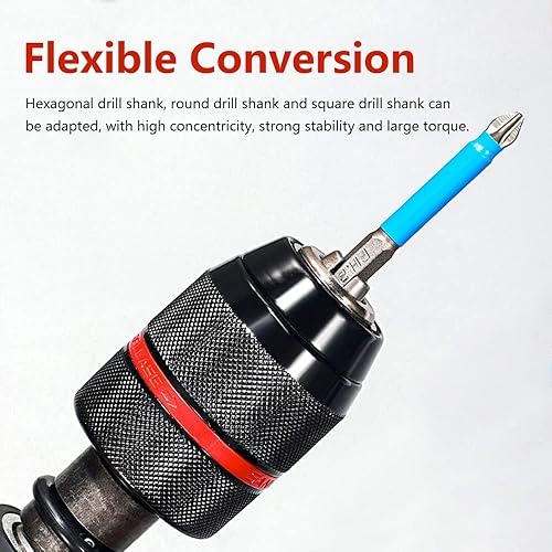 Miniatura 6 de Portabrocas de mano sin llave, para M18, 1/2-20UNF Mount 1.5 a 0.512 in, portabrocas autoaprietables totalmente metálicas para taladro manual,