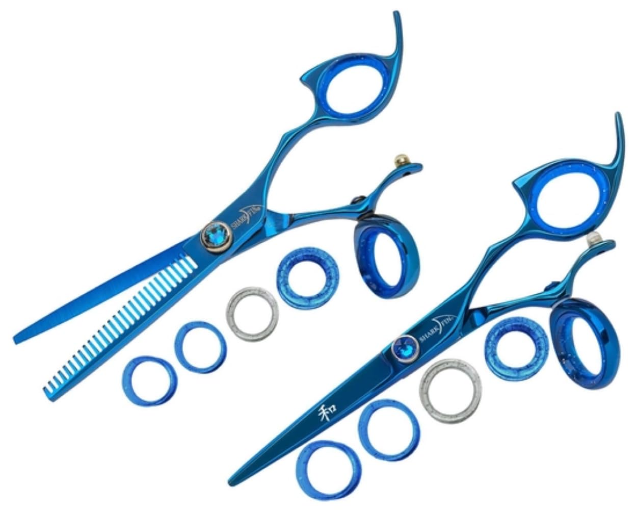 Amazon.com: Sharkfin Shears Professional Right Handed Swivel Blue