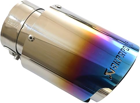 Amazon Co Jp 汎用 マフラーカッター チタン焼き風 51mmf mmfに対応 ストレート 錆びにくい ステンレススチール製 大口径 排気管 軽自動車 乗用車 外装パーツ簡単取付 車 バイク