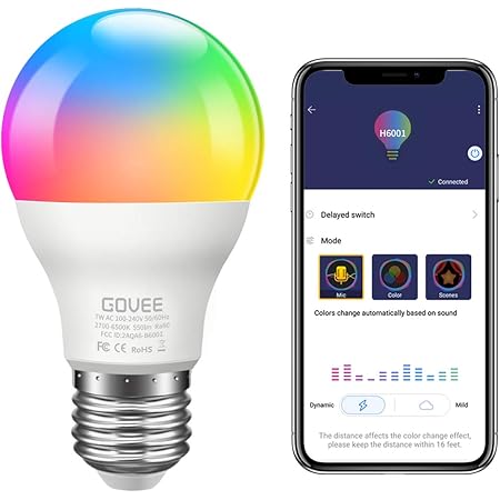 Amazon スマートled電球 口金e26 Govee 広配光a19 60w形相当 マルチカラー 色温度2700k 6500k 650ml 音楽モード アプリコントロール Bluetooth タイマー お祭り クリスマス 誕生日 パーティなどの飾りに適応 Govee Led電球 通販