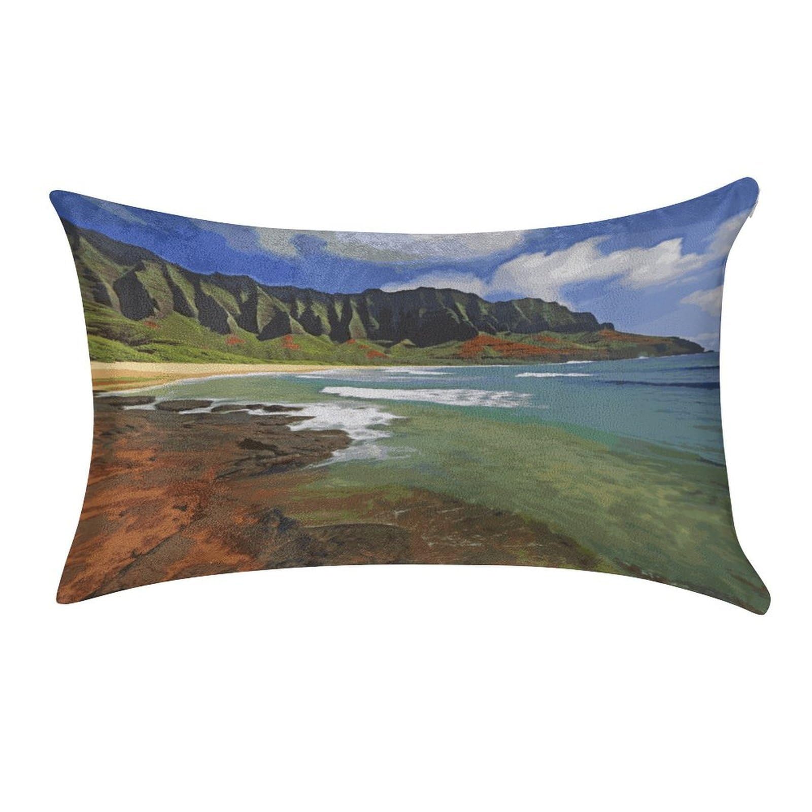 FekiLoot Kauai Hawaii Seashore Pillow Covers Home Decor Pillow Cases