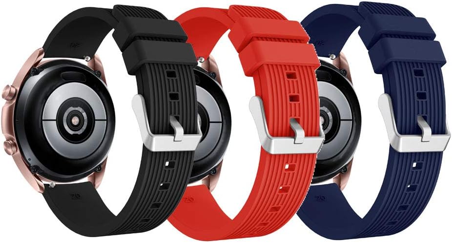 Sunter Sport Band Wristband Compatible with Galaxy Watch3,20mm Fashion Sport Replacement Strap Soft Silicone Band Compatible with Samsung Galaxy Watch3 41mm Smart Fitness Watch