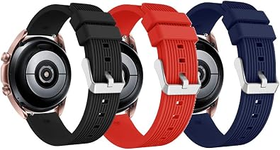 Sunter Sport Band Wristband compatible with Galaxy Watch3,20mm Fashion Sport replacement Strap Soft Silicone Band compatible with Samsung Galaxy Watch3 41mm Smart Fitness Watch