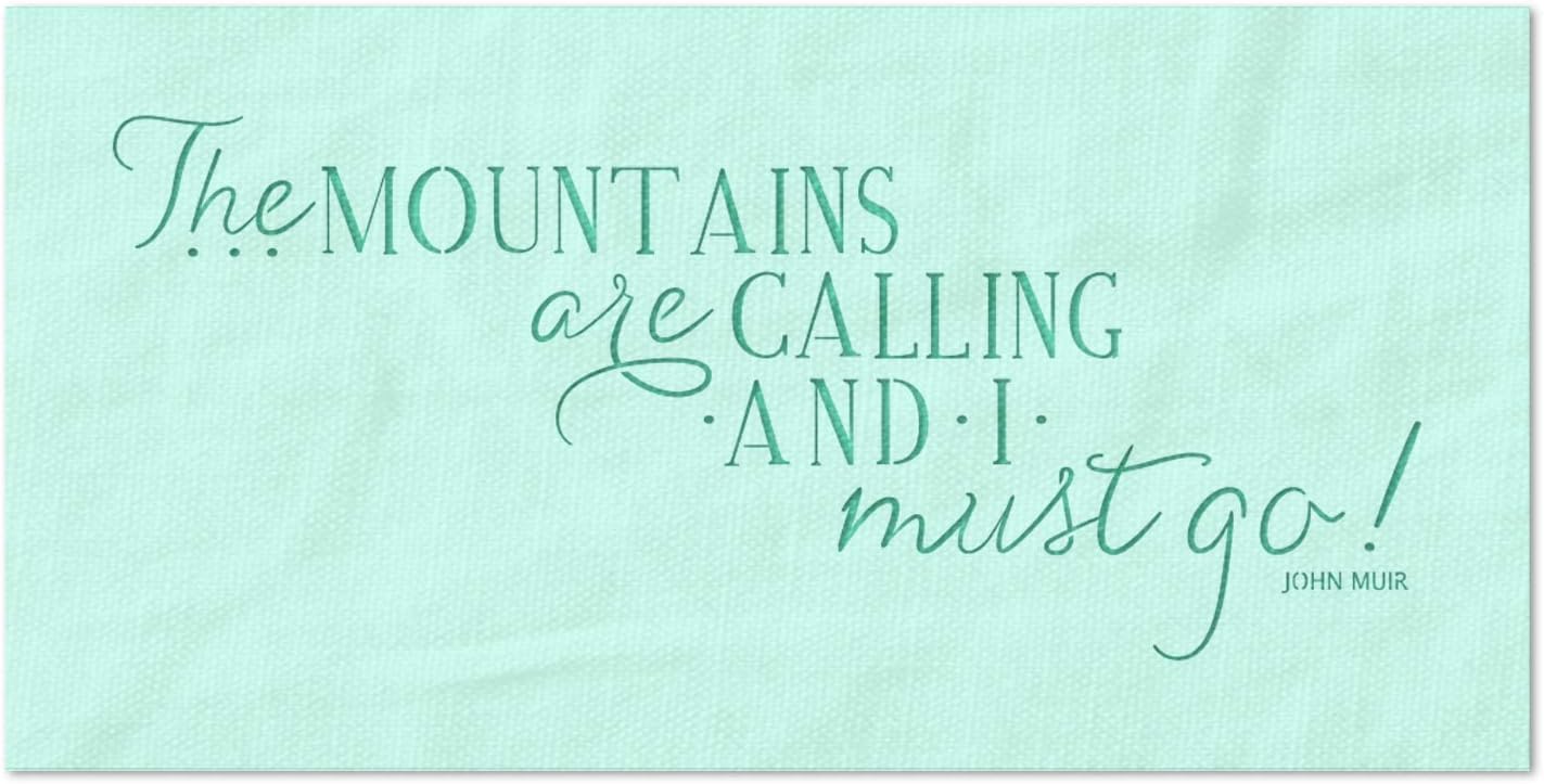 Stencil Stop The Mountains are Calling and I Must Go Stencil - Reusable for DIY Projects, Painting, Drawing, Crafts - 14 Mil Mylar Plastic (18 x 7.5 inches)