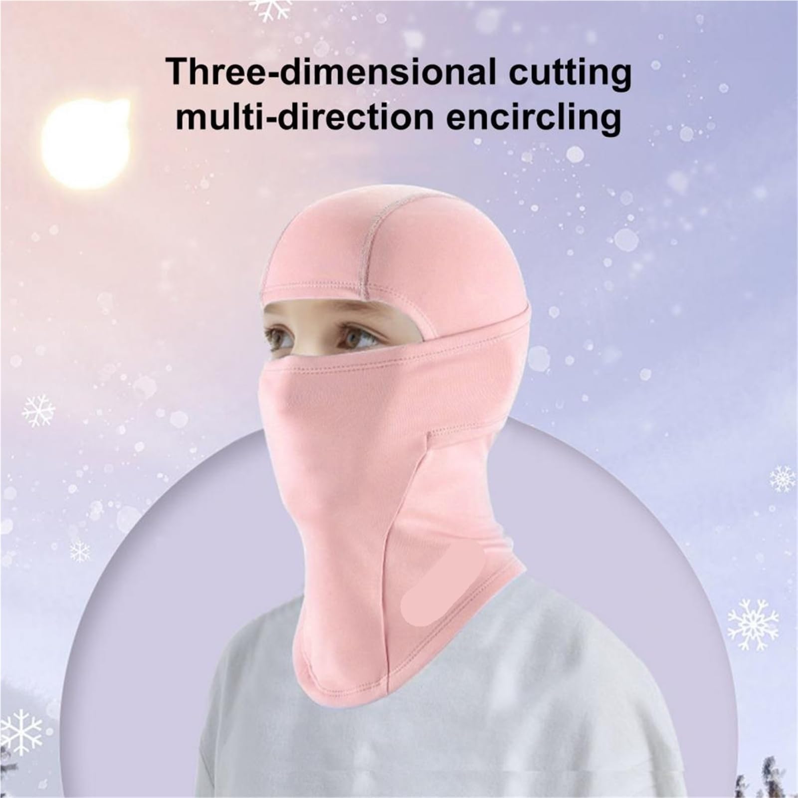 2Pcs Ski Maske Winter Warm Winddicht Thermic Volle Gesicht Schild Jungen Mädchen Reiten Kappe Schal Radfahren Helm Futter Für Outdoor Sports