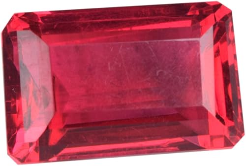GEMHUB 44.00 Ct Piedras preciosas sueltas de turmalina rosa Corte esmeralda Cristales naturales para la fabricación de joyas, Accesorios de mujer