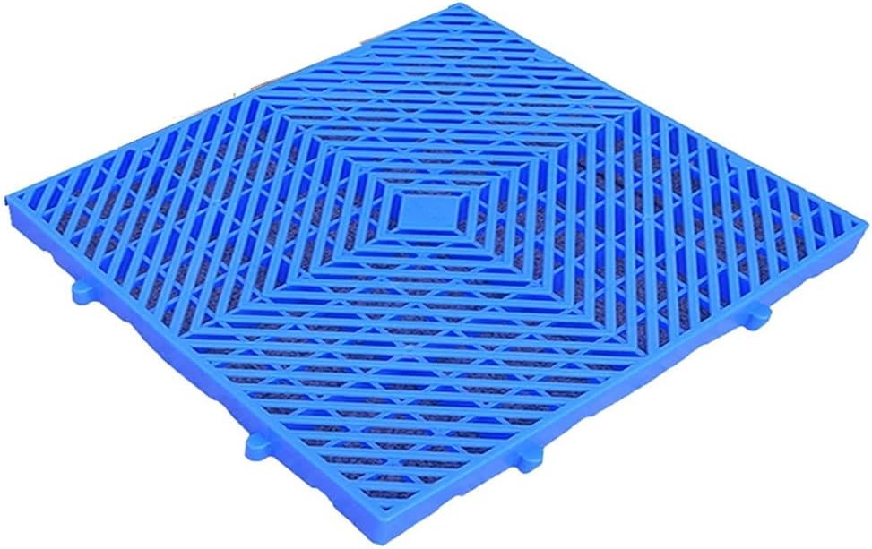 Polyethylene Pallet Breathable Grid Ventilation Pallet Modular Interlocking Warehouse Plastics Moisture-proof Pad For Storage Goods Cereals, Kitchen Pet Areas ( Color : Blue-2PCS , Size : 40x40x5cm )