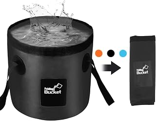 Collapsible Bucket, 5 Gallon Portable Folding Water Container for Travelling, Camping, Hiking, Fishing, Gardening