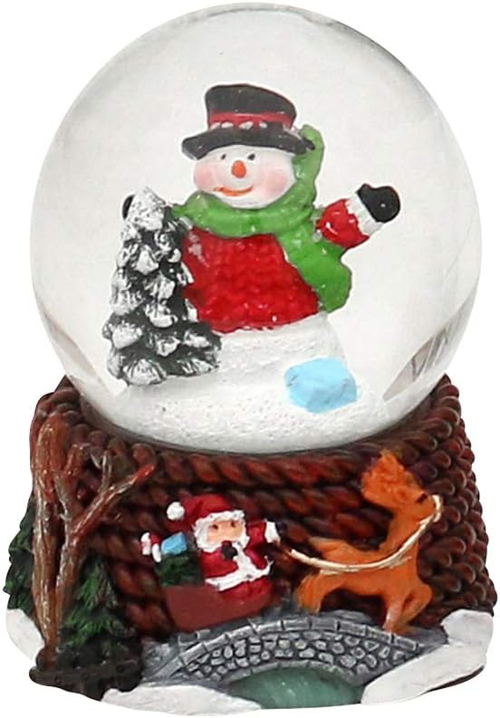 Dekohelden24 Snow Globe with Musical Mechanism, Motif: Elk, Dimensions H/W/Diameter Ball: Approx. 14.5 x 11.5 cm/Diameter 10 cm