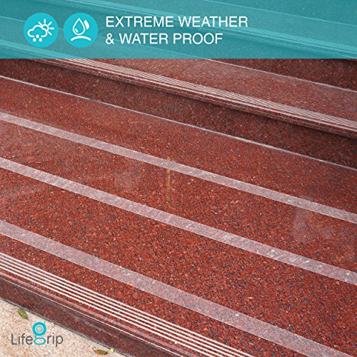 Image of LifeGrip Clear Anti Slip Tape 1 inch x17Ft Waterproof Grip Tape for Tubs&Shower | Non-Slip Traction Tape for Stairs, Boats, Steps&Pools, Comfortable for Bare Feet, Safe for Seniors, Kids & Pets, Transparent