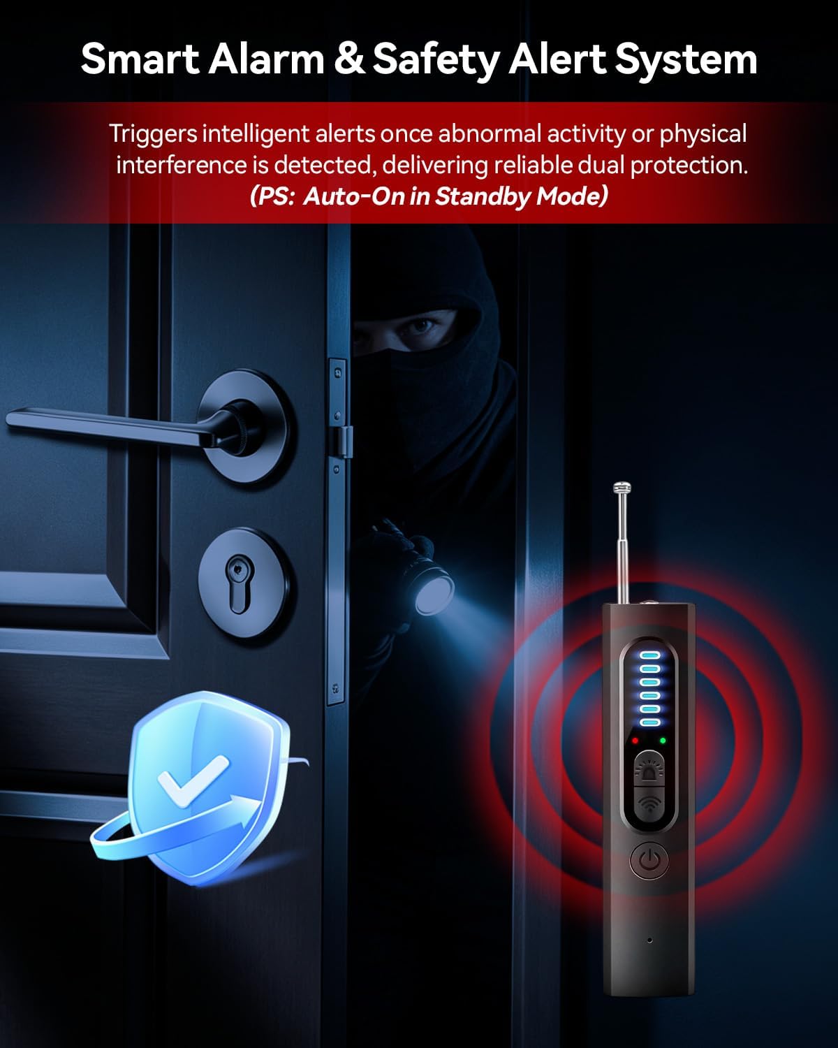 5-in-1 Hidden Camera & GPS Tracker Detector, RF, Infrared & Magnetic Scan