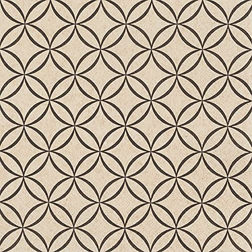 20 Servietten Eco Line nachhaltig aus 100% Recycling-Papier Kreise im Verbund | Muster | zeitlos | Tischdeko 33x33cm