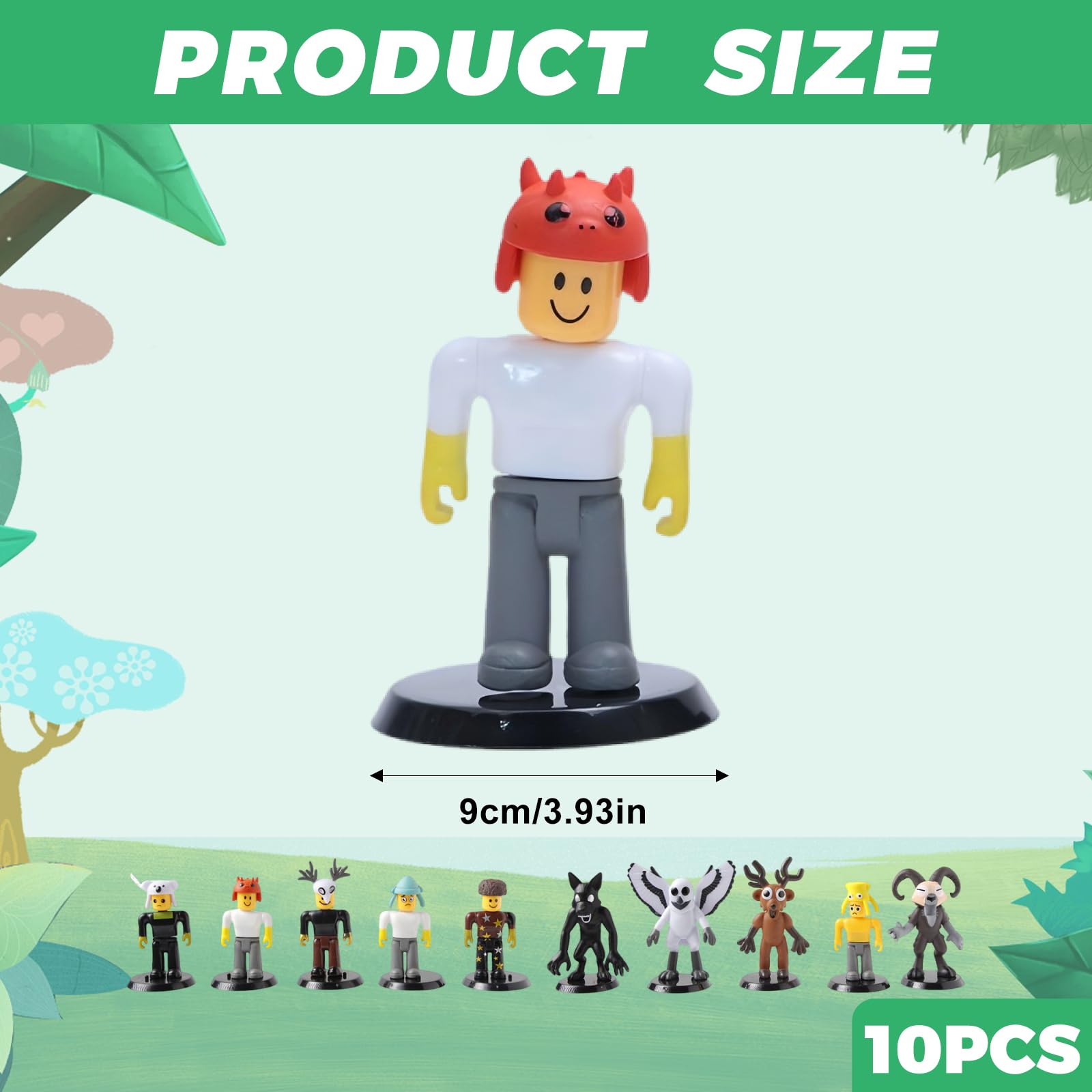 SiumPklay 99 Nights In The Forest Figures, 10PCS Set including Display Base, Cute Game Character Dolls - Image 2