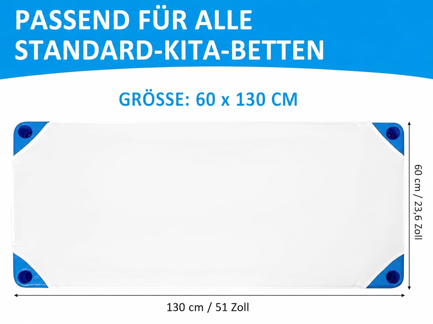 10er- Set Kinderbett Spannbettlaken für Kita, 130 x 60 cm Weiße Kinder Bettlaken, Mikrofaser Baby Bett Spannbetttucher für Kindergarten Krippenbett Kinderwagen Reisen, Standardgröße