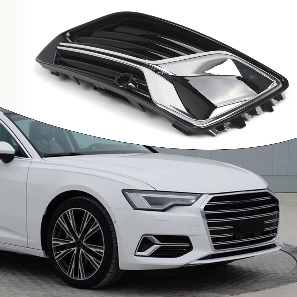Dla Audi A6 C8 Saden 2019-2023 | Przednie Światło Przeciwmgielne Samochodu Kratka Zderzaka 4K0807648D 4K0807647D 4K0807647(Left)