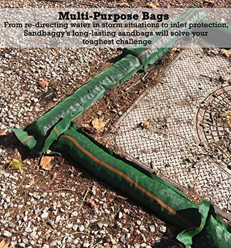 Sandbaggy - 11" X 48" Long-Lasting Sandbags - Lasts 1-2 Yrs - Sandbags For Flooding - Monofilament - Sand Bag - Flood Water Barrier - Water Curb - Tent Sandbags - Store Bags (Pack Of 1) #TOP6