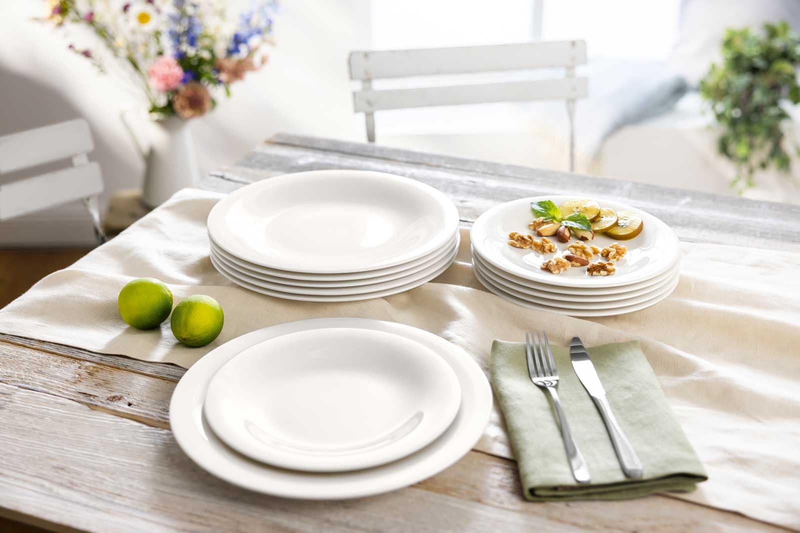 like. by Villeroy & Boch Essential White Set de platos, 12 uds EC