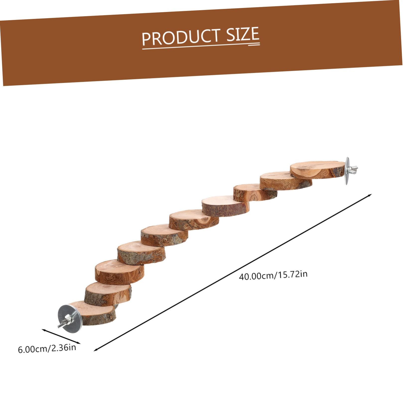 TOBBOMEY Parrot Ladder Toy Large Bird Climbing Stand Applewood Material for Parakeet Finch Macaw