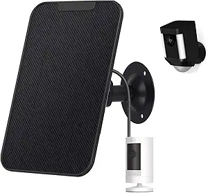 Solar Panel Compatible with Ring, 6W for Stick Up Cam, Stick Up Cam Pro, Spotlight Cam Plus, Spotlight Cam Pro - Black asin的图片