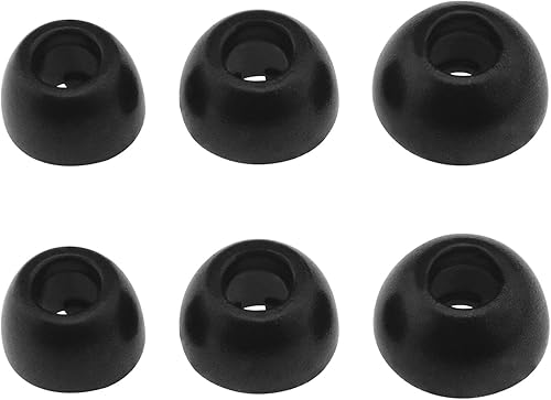 6 auriculares de espuma viscoelástica compatibles con JBL Live Pro 2 TWS Auriculares de espuma viscoelástica de repuesto para orejeras, color negro