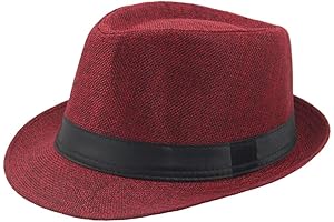 Men's Fedora, Women's Straw Sun Fedora Hat