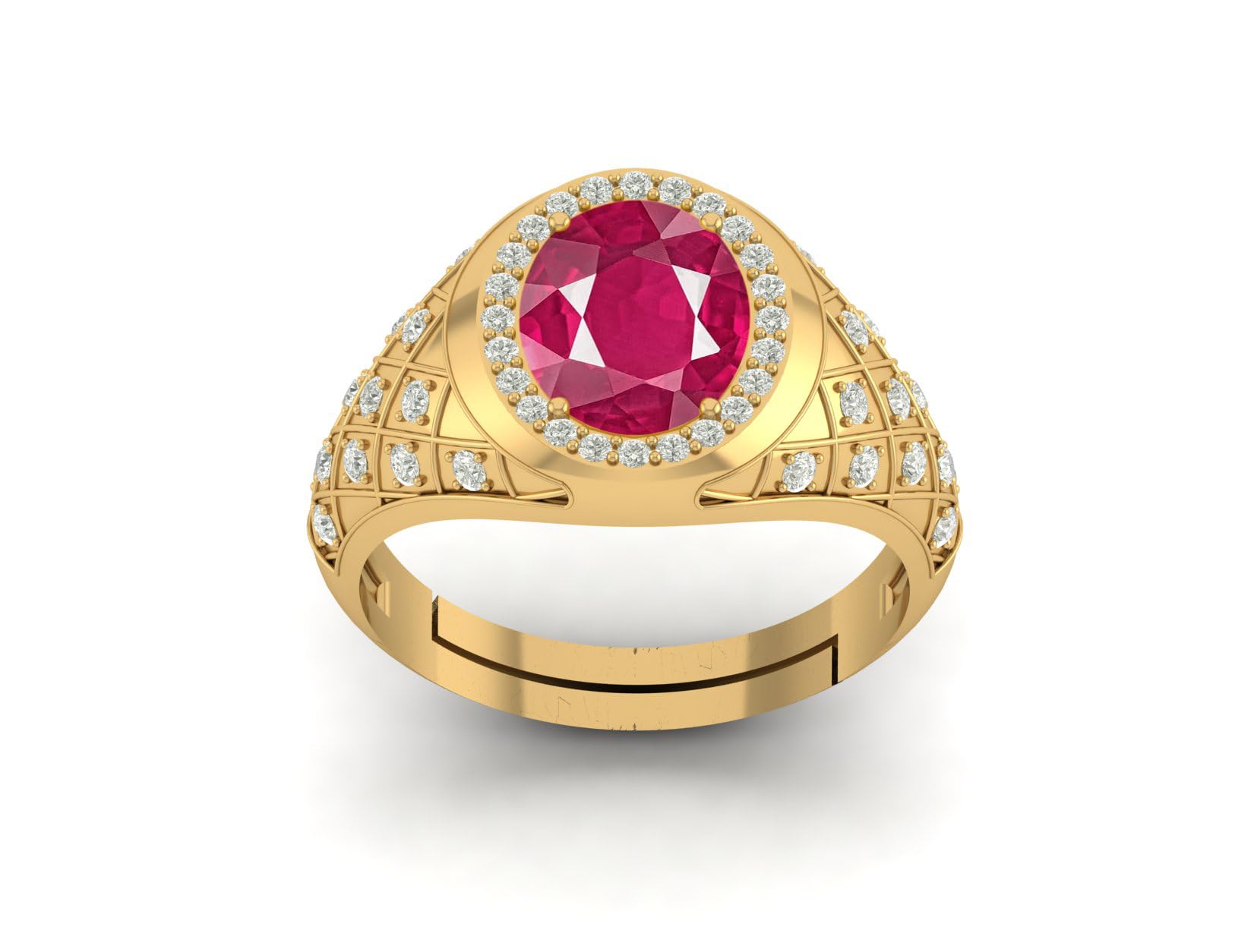 3.25 Ratt/4.25 Carat Certified And Natural Red Ruby Gemstone Silver Adjustable Ring For Men And Women -3.25 Ratti-10.25 Ratti