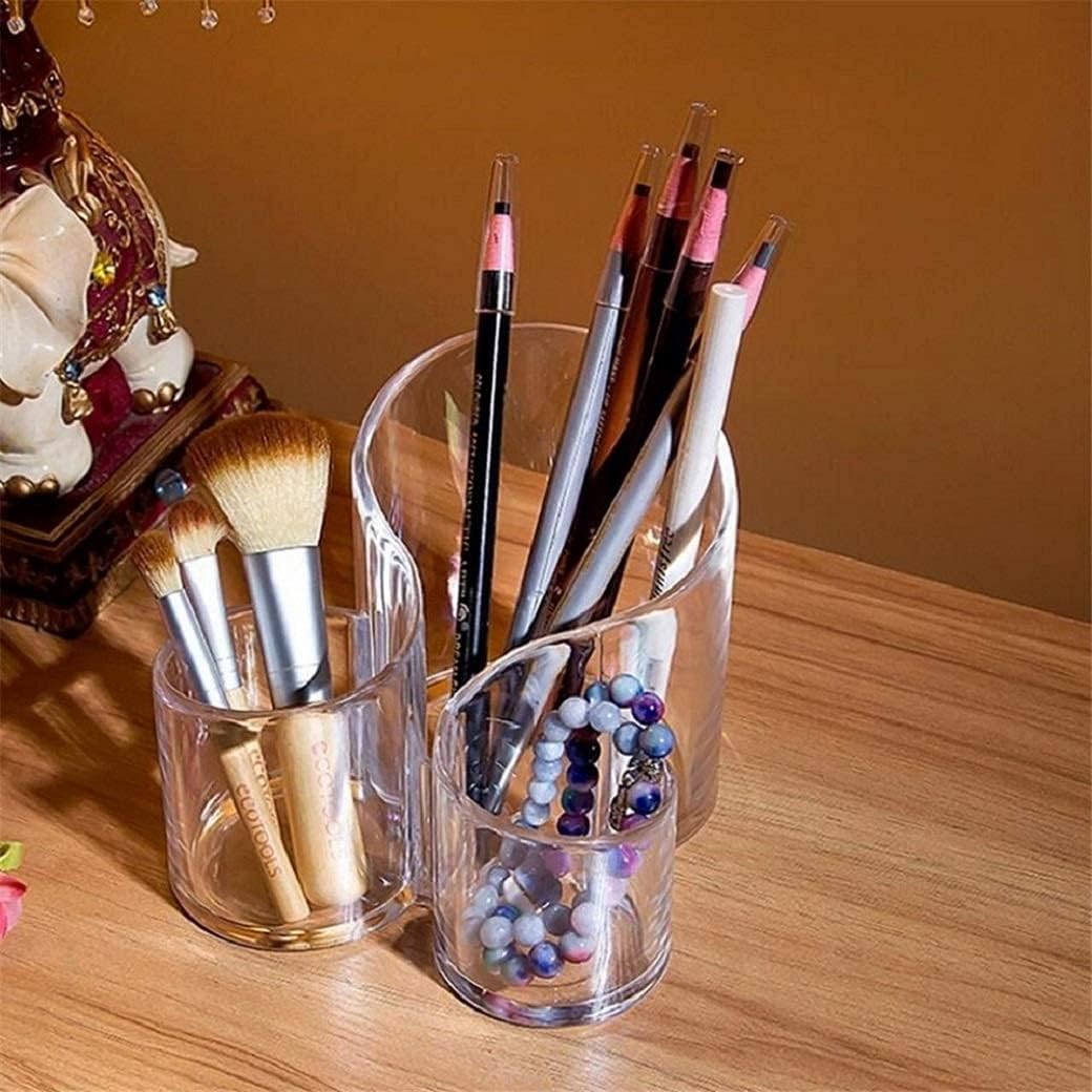 Acrylic Cosmetic Storage Organizer Desk & Dressing Table Stand Makeup Accessories For Woman Nail Polish Hair Combs Eyeliner Brush Organisers