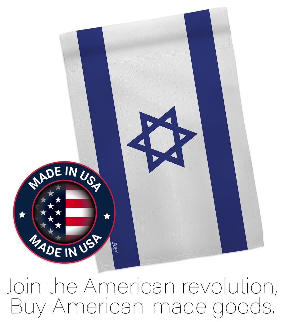 Americana Home & Garden Israel Flagge – Gartenflagge 33x47 Cm, Wetterfest, Doppelseitig Bedruckt